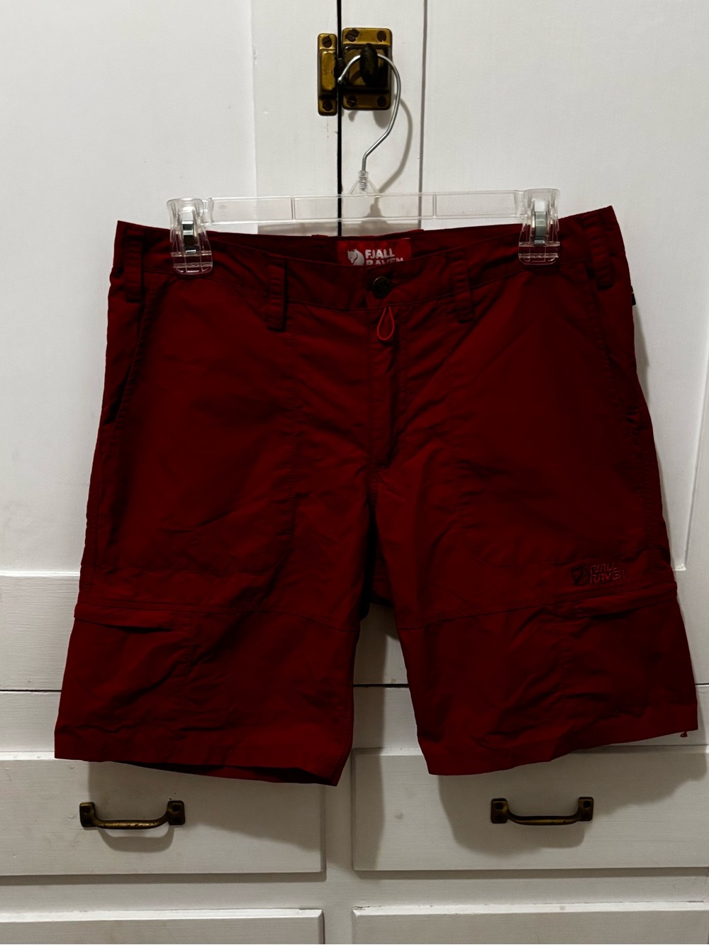 Fjallraven Women’s Deep Red Hybrid Outdoor Shorts
